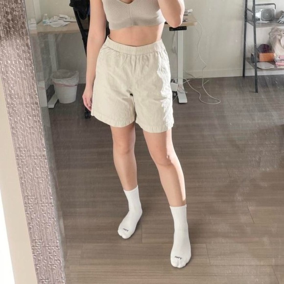 Aritzia Wilfred Free Nova 7" Boxer Shorts High Rise waist Linen Cotton Size XS - Picture 15 of 15